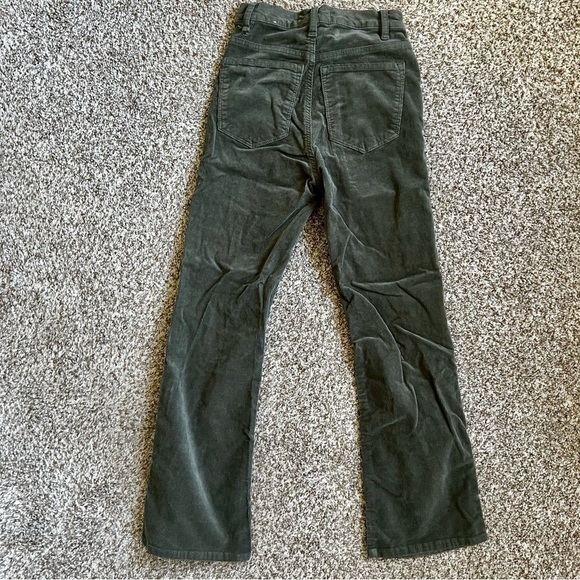Mango Olive Green Corduroy Boot Cut Pants Size 2 - Picture 7 of 11